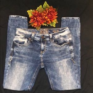 Buckle Black Stretchy Blue Jeans